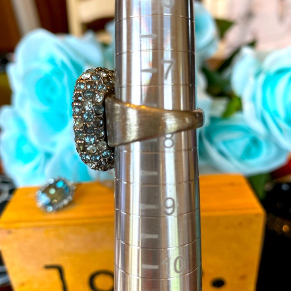 ⭐️SOLD ⭐️Brighton CONTESSA BLUE Swarovski Crystal Necklace Earrings Ring RARE - Picture 6 of 15